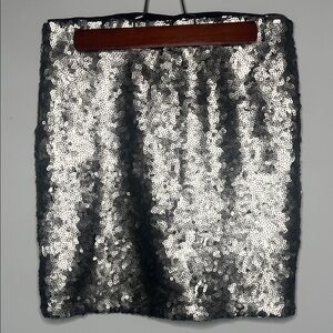 Dynamite Sequin Gold Silver Skirt